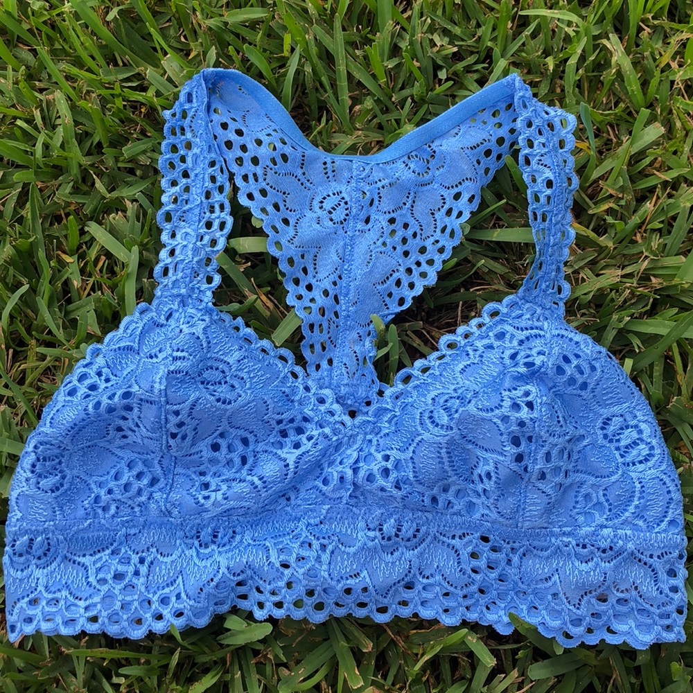 Blue Racerback Bralette